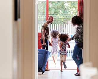 Family Leaving Home for Vacation